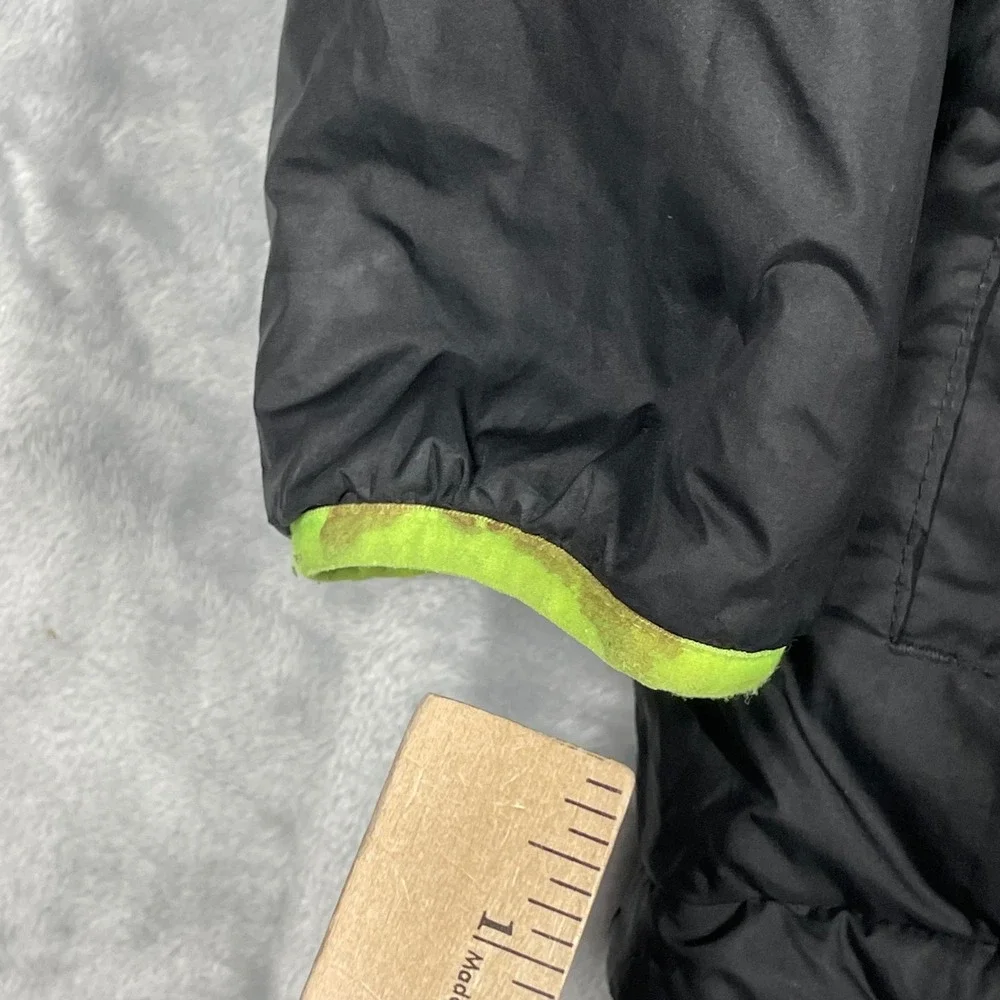 The North Face Boys Reversible Mossbud Swirl Jacket Green Camo Black L 14/16